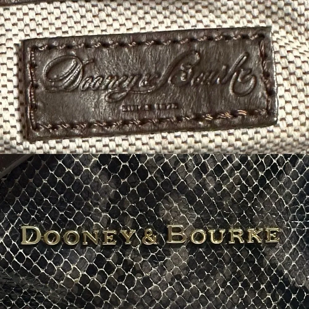 Dooney & Bourke City Python Barlow Purse Satchel w Shoulder Strap & Dust Bag